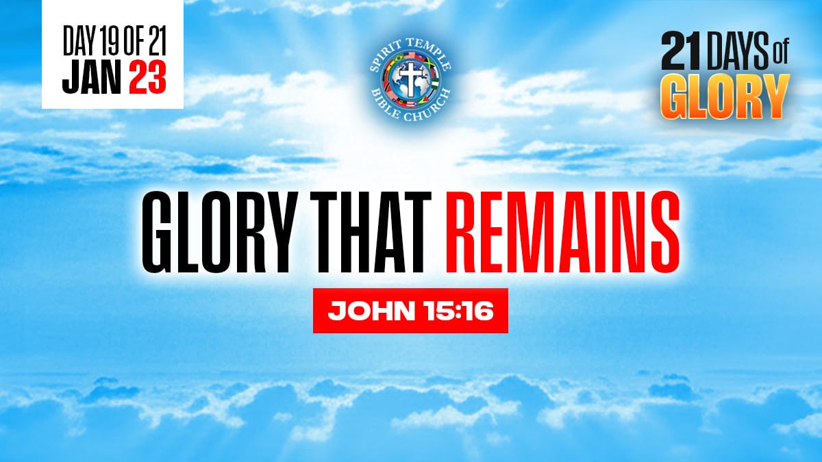 Read more about the article Day 19 (January 23, 2026) Prayer Points: Glory That Remains