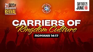 Read more about the article DAY 11 – THURSDAY, JUNE 18, 2026, Carriers of Kingdom Culture